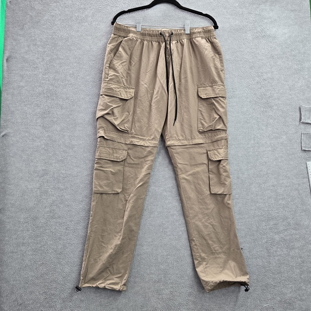Pacsun Men Pants M‎ Beige Nylon Convertible Cargo 28" Inseam Outdoor Hiking
